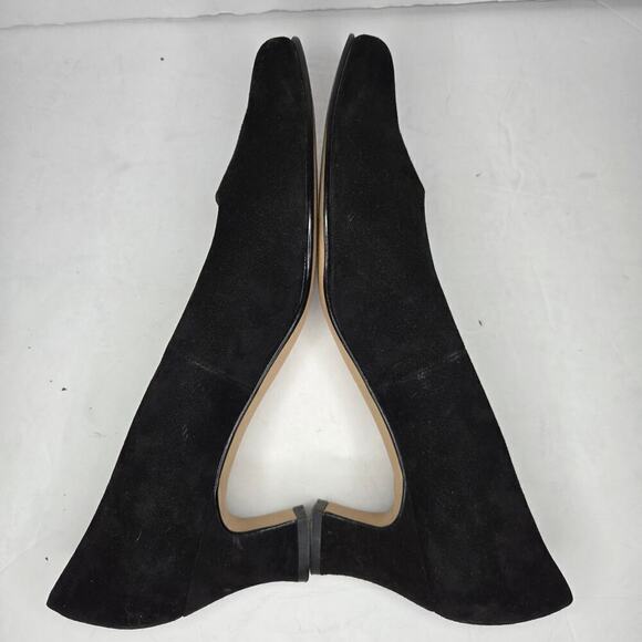 Ros Hommerson Women's Black Suede Square-Toe Heels - Size 9.5N - Picture 9 of 12